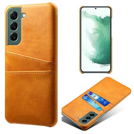 Læderskal Kortlomme Samsung Galaxy S24 Plus Cognac