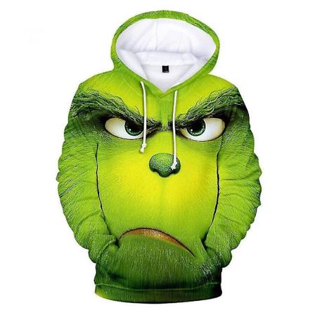 3D Grinch -huppari Miehille ja Naisille, Rento Huppari, Joululahja Ystäville Xhy-Xin Pattern A 4XL