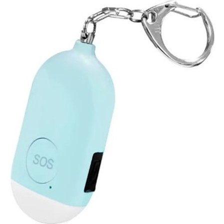 Go Go Gadget - Personligt Alarm - 130 dB - LED-Lampa - LED Nödsignal - Nyckelring - Försvar - Vattentät - Blå