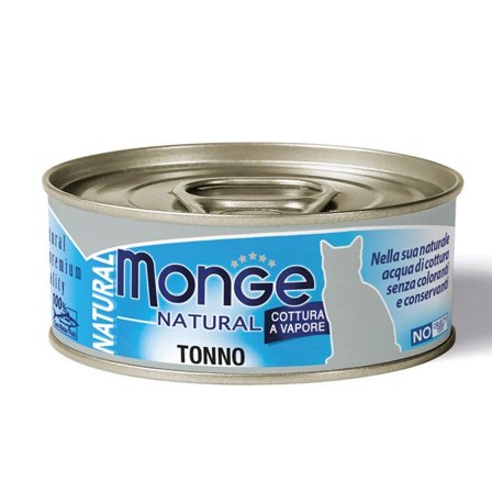 Monge Natural Pezzetti di Tonno Cibo Umido Per Gatti Adulti 80g