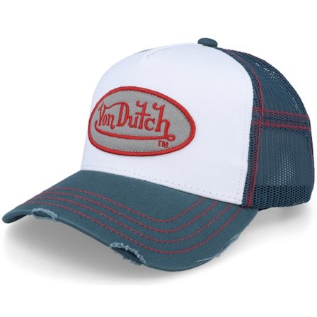 Von Dutch - Grønn trucker Caps - Oval Patch Sum Con White/Teal Trucker @ Hatstore