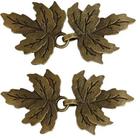 Kåpefeste 2 Par Lønneblad Kape-lukking Genserklips, Påsybare Haker og Hemper Cardigan Klips, Vintage Genser Virvelklips