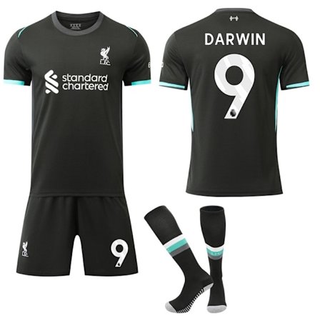 24-25 Liverpool bortedrakt barn voksen fotballdraktsett No.9 DARWIN 20(ca)