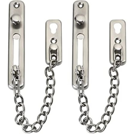 2 kpl ketjun ovensuojalukkoa, musta ovenketjun lukot turvasulkimella