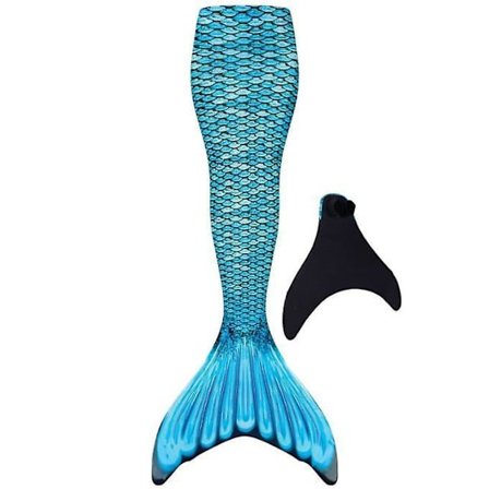 Kids Wear-resistant Mermaid Tail For Swimming, Monofin Included