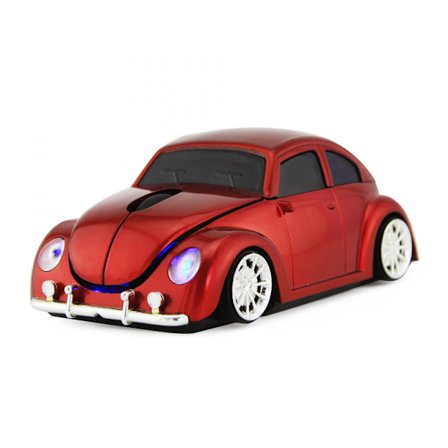 Beetle bil muse/Volkswagen Beetle/2.4G trådløs mus Rød