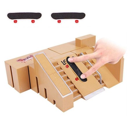 Mini Finger Skateboard Skatepark Kit i Metall