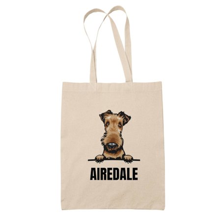Airedale tygkasse hund shopping väska Tote bag