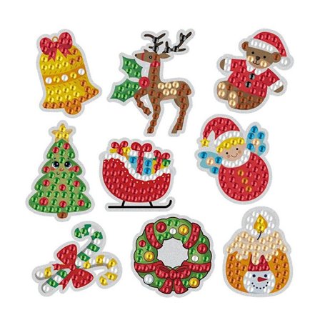 DIY Diamantmaleri Stickers Julemosaik Dekaler Håndværk