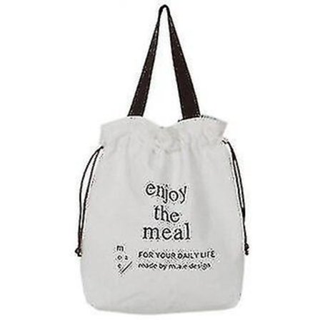 Canvas Lunch Bag Tjock Aluminiumfolie Foder Box Kylare Handväska Picknick Middag Behållare Matförvaring