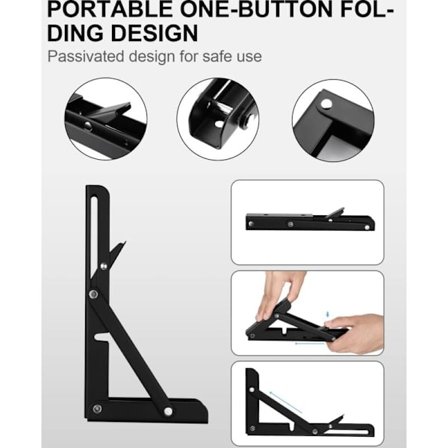 300mm, 2 kappaletta mustat taittuvat hyllynkannattimet, raskaat taittuvat