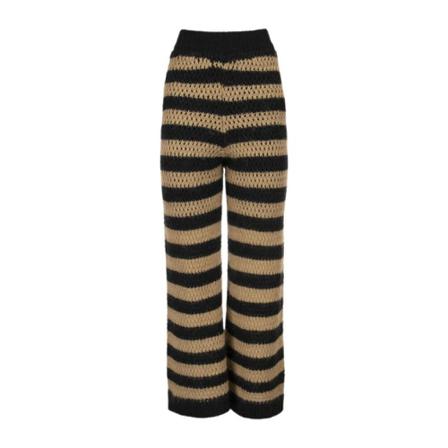 RED Valentino, Crochet Trousers Czarny, Kobieta, Rozmiar: S