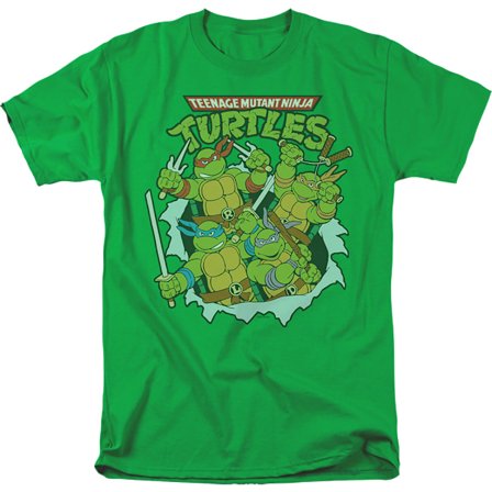 Vintage Green Group Photo Teenage Mutant Ninja Turtles -paita