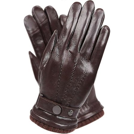 Vinterhandsker til mænd i koldt vejr, varme læderkørehandsker til mænd, uld/cashmere blanding CNG