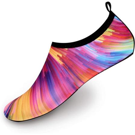 AVEKI Dame- og Herresko til Vand, Børn Barfodet Hurtigtørrende Sports Strand Svømning Slip-On Aqua Sport Sokker, Solnedgang, Størrelse:34/35