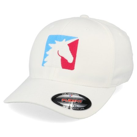 Unicorns - Weiss flexfit Cap - Unicorn Sport Logo White Flexfit @ Hatstore
