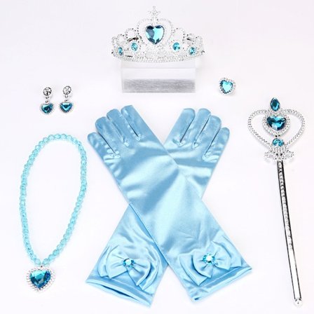 Prinsessapukeutumisasustaja Prinsessa Queen Wand ja Tiara Crown Dress Up Accessoarer Girl Set