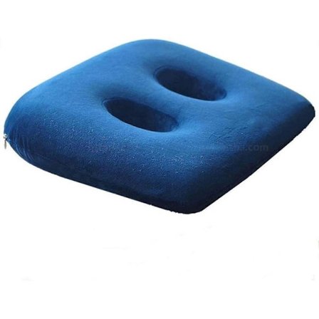 Termopuder Iskias Tuberositas Siddepude Med To Huller Til Siddeknogler - Memory Foam Siddeknogle Aflastningspude Til Bagdel, Lænd, Hofter (farve: Bl