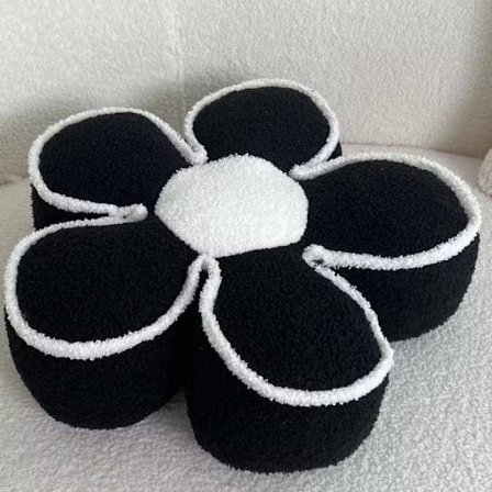 Stilfuld geometrisk blomster dekorativ pude - blød