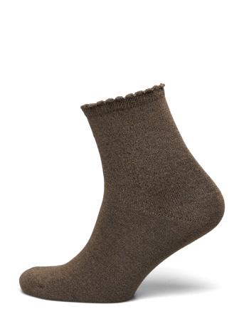 Pcsebby Glitter Long 1 Pack Socks Noos Lingerie Socks Regular Socks Brun Pieces