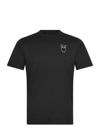 Knowledge Cotton Apparel | Alder Owl Chest Print Tee - Gots/Ve | M