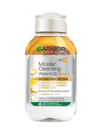 Garnier Garnier, Skin Active, Micellar Water-In-Oil, Dry To Very Dry Skin, 100Ml - Nude - 100 ml