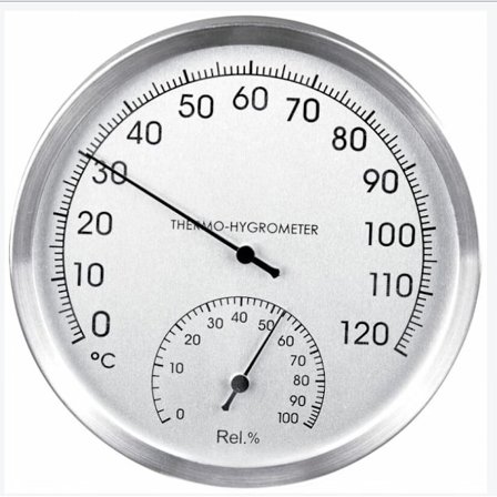 1 x termo-hygrometer for badstuerommet Termo-hygrometer for badstue