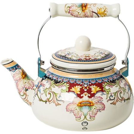 Emaljerad nostalgisk tekanna retro vattenkokare induktion