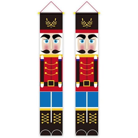 Nötknäppare Juldekoration 180cm Lång Stor Verandaskylt Dekoration Utomhus Nötknäppare Soldat Verandaskyltar för Hem Lägenhet Ytterdörr