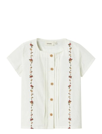 Lil'Atelier Nmfjolene Ss Loose Shirt Lil - White - 92