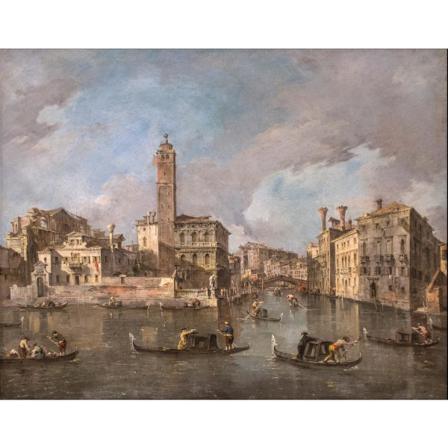 Grand Canal At San Geremia, Venice, Francesco Guardi Brun
