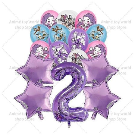 KPop Demon Hunters Födelsedagskalas Set för Barn - Tallrikar, Muggar, Ballonger, Tårtdekoration, Dukar Bordsdekorationer