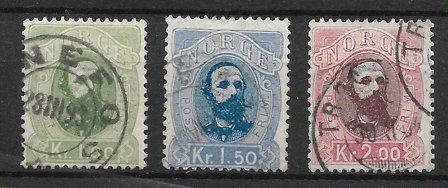 Norge 1878 - AFA 32 - 34 - Stemplet