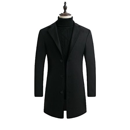Miesten villasekoitetakki, slim fit, topcoat