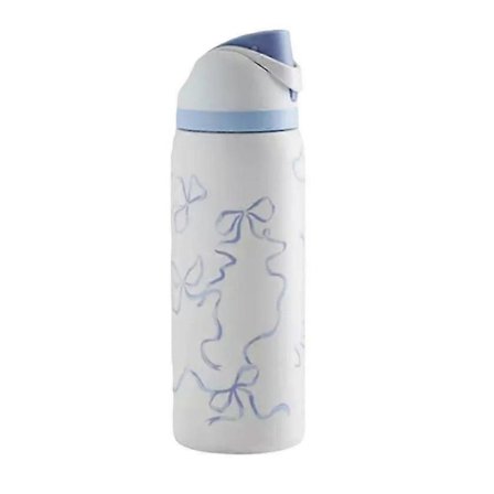 32 oz Owala Urban Outfitters Exklusiv Tied and Ture FreeSip Blå Rosettflaska