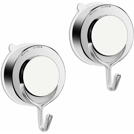 Vakuum sugekop krog, sugekop krog til badeværelse toilet køkken, sugekop vægkrog kraftig håndklædekrog rustfrit brusekrog (2)-