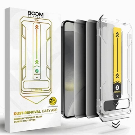 LIVSTIDSGARANTI - BOOM S24 Plus/S25 Plus Privacy Härdat Glas Skärmskydd 2st