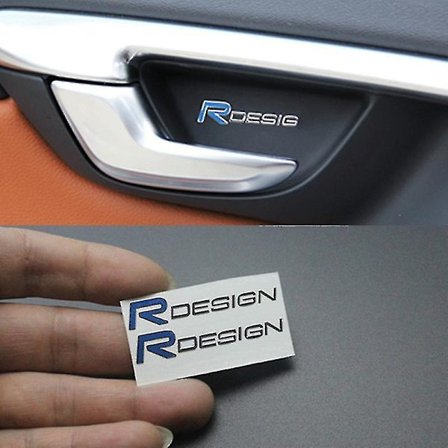 2 kpl/setti R-muotoilun auton tarra ja tarrat Sisäovenkahva Ohjauspyörän Konsolin tarrat Volvo S60 V70 Xc60 Xc90 S80 S40 Auton muotoilu Tarvike