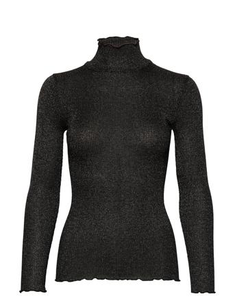 Silk T-Shirt Turtleneck Regular Ls Black Rosemunde