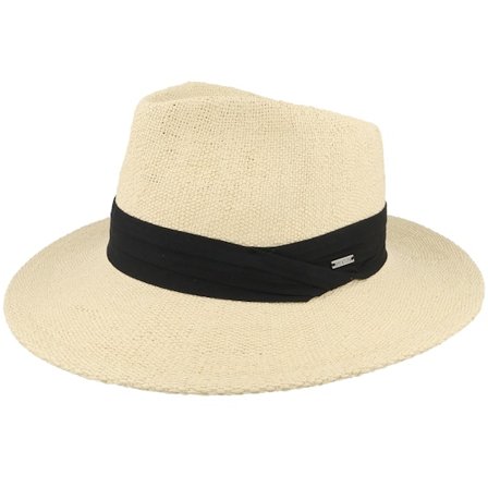 Brixton - Beige fedora Cappello - Sol Straw Fedora Natural/Black Straw Hat @ Hatstore