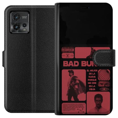 Kompatibelt Lommeboketui til Motorola Moto G72 Bad Bunny NFL-inspirert skjoldlogo med amerikansk fotball og stjerner