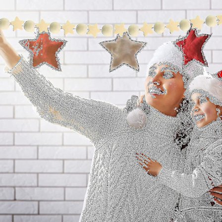 Uferdige treperler Treperler i stjerneform Juleperler Løs håndverksperle 120 stk -