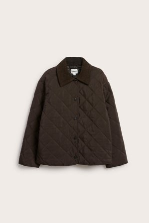 Kappahl | Vattert jakke Mørkebrun L | Mørkebrun