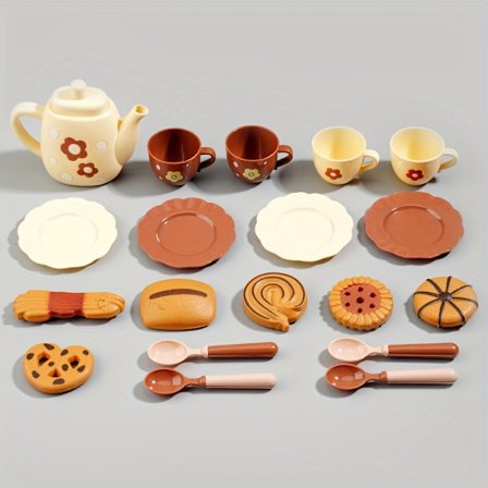 Luksuriøst Lade-som-om tesæt til teenagere - Inkluderer en kedel, cookies og realistisk madlegetøj - Den ideelle gave til drenge og piger.