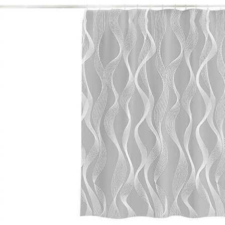 180 x 80 cm Duschdraperi Vattentätt Mögelresistent Antibakteriellt Duschdraperi med Krokar Badrumstillbehör