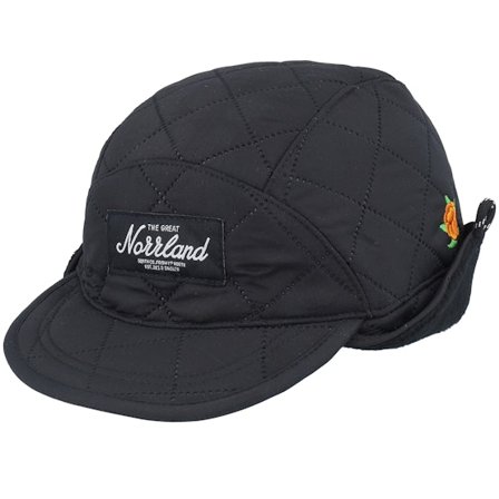 SQRTN - Black - earflap - Cap - Kiruna Quilted Cap Black Earflap - Hatstore