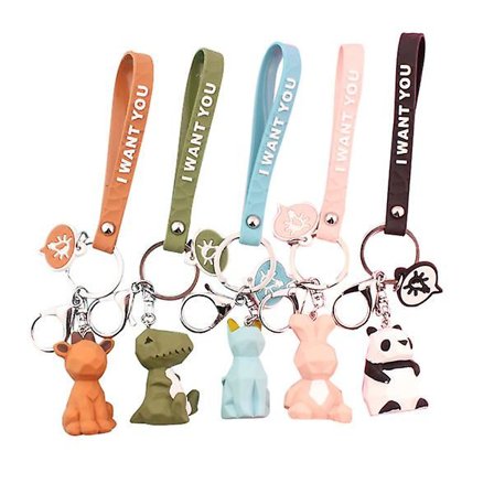 5 st Mobiltelefon Charm Kanin Nyckelring Dekorativ Nyckelring Barn IC