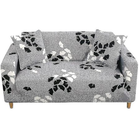 Soffaöverdrag Stretch Fåtölj Läder Möbelskydd Överdrag Svart/vit Blomma