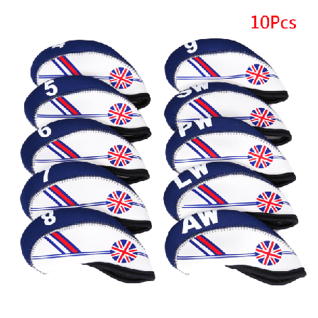 10 stk/sæt bærbar sport neopren golfkølle til hoveddæksel jernbeskyttende hovedc