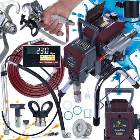 Maalauslaite Zenthril Bravo HyperElite – 2200W 25MPa | 3L/Min | LCD | Harjaton Moottori